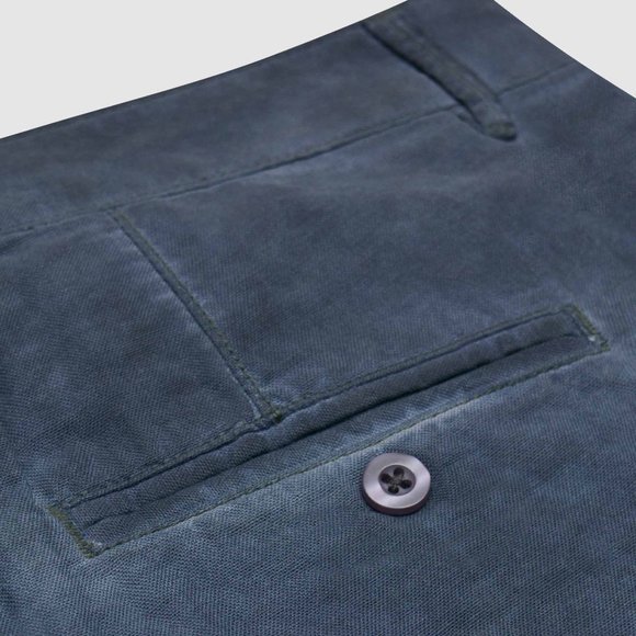 OLGYN Men’s Navy Slim Fit Chino Shorts - Picture 5 of 6